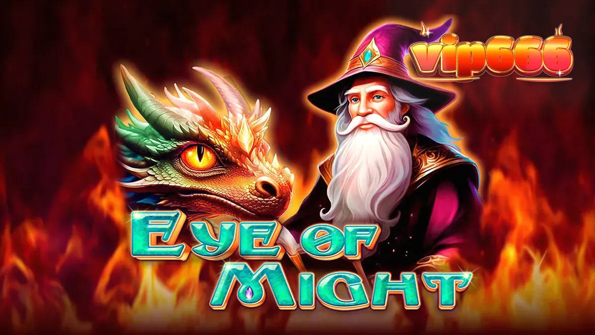 Tampilan visual slot Eye of Might dengan tema fantasi yang magis